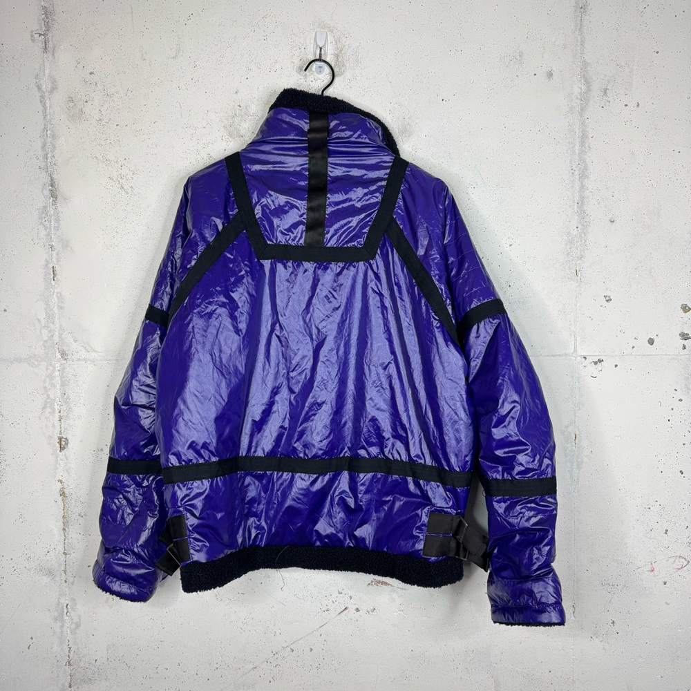 Free People Movement Vagabond Fleece Bomber Jacket Purple Black NWOT Large - Picture 9 of 12